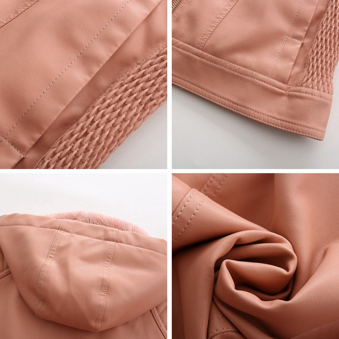 Hooded Luxe™ | Women's Jacket with Detachable Hood | Lightweight, Water-Resistant Fabric & Stylish Design