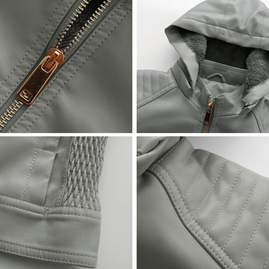 Hooded Luxe™ | Women's Jacket with Detachable Hood | Lightweight, Water-Resistant Fabric & Stylish Design