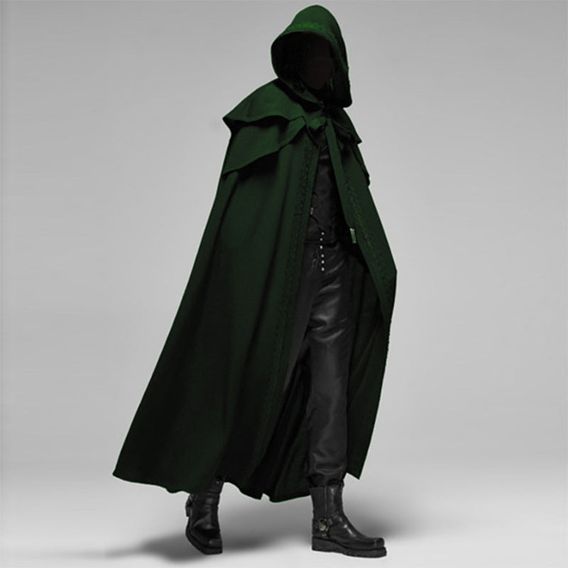 Cloak Ardent™ | Men's Medieval Horned Long Cloak | Durable Fabric, Unique Horned Design & Comfortable Fit