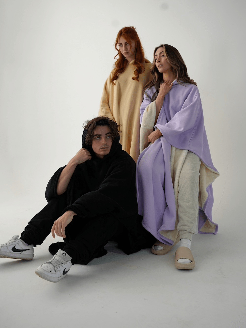 Frozari | Giant Wearable Blanket Hoodie Mens Fleece Cloak Poncho Weighted Oodie for Lounging & Winter Warmth
