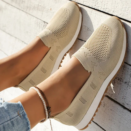 Sole Harmony™ | Women's Orthopaedic Slip-On Shoes | Breathable Fabric, Arch Support & Cushioned Insole