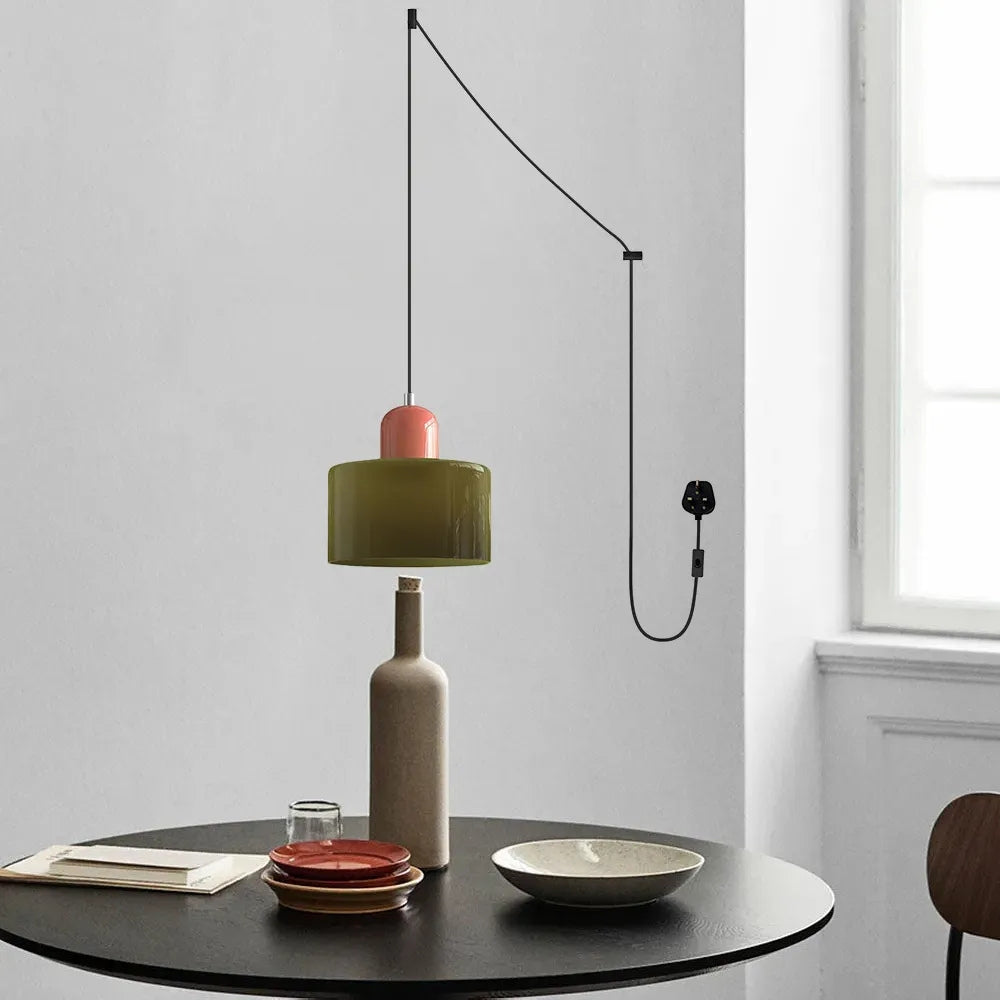 Modern Cylindrical Pendant Light Fixture - Minimalist Design for Kitchen & Dining Spaces