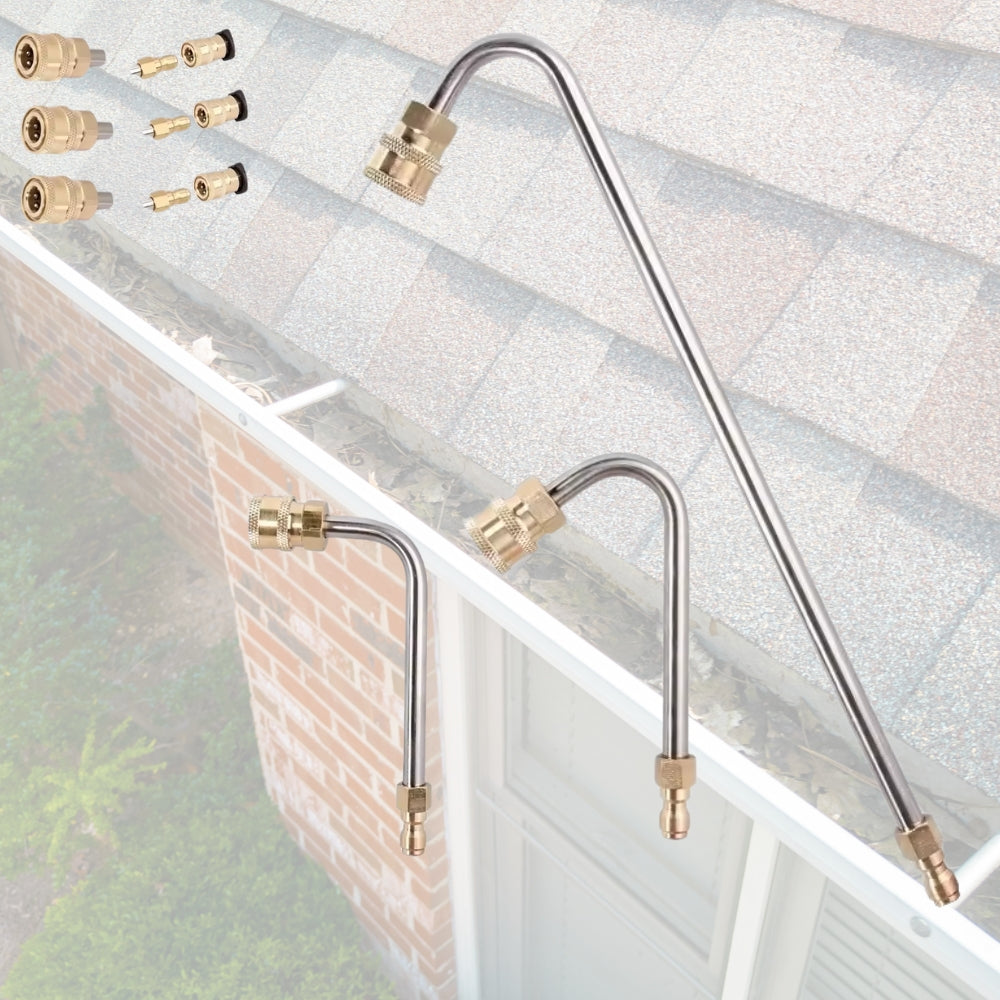 4000 PSI Telescopic Gutter Cleaner – High-Pressure Washer Wand with Extension Lance for Roofs, Walls, and Drains
