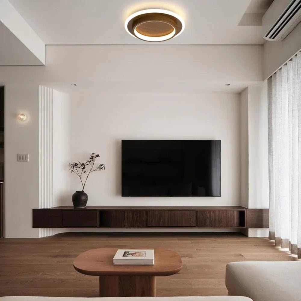 LED Flush Mount Ceiling Light 18W with 3CCT Color Temperature Adjustment - Black & White Fixture for Home & Office Lighting