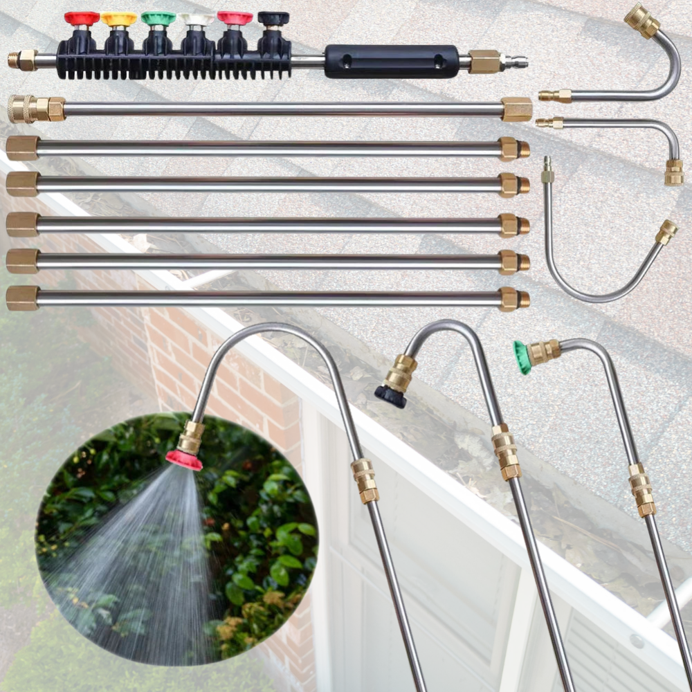 4000 PSI Telescopic Gutter Cleaner – High-Pressure Washer Wand with Extension Lance for Roofs, Walls, and Drains