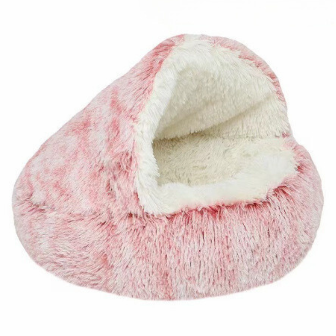 2-in-1 Cozy Cat Cave and Donut Bed - Ultimate Warmth and Comfort for Your Feline Friend
