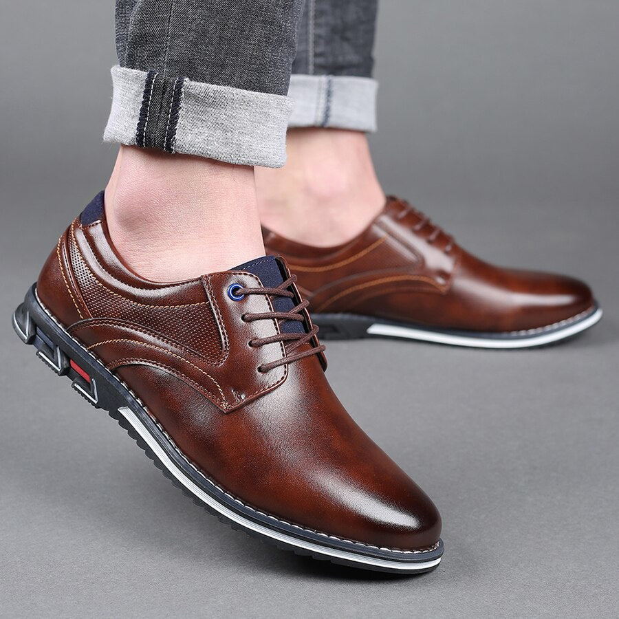 Antin™ | Men's Orthopedic Dress Shoes | Genuine Leather, Supportive Arch, Slip-On Design for All-Day Comfort