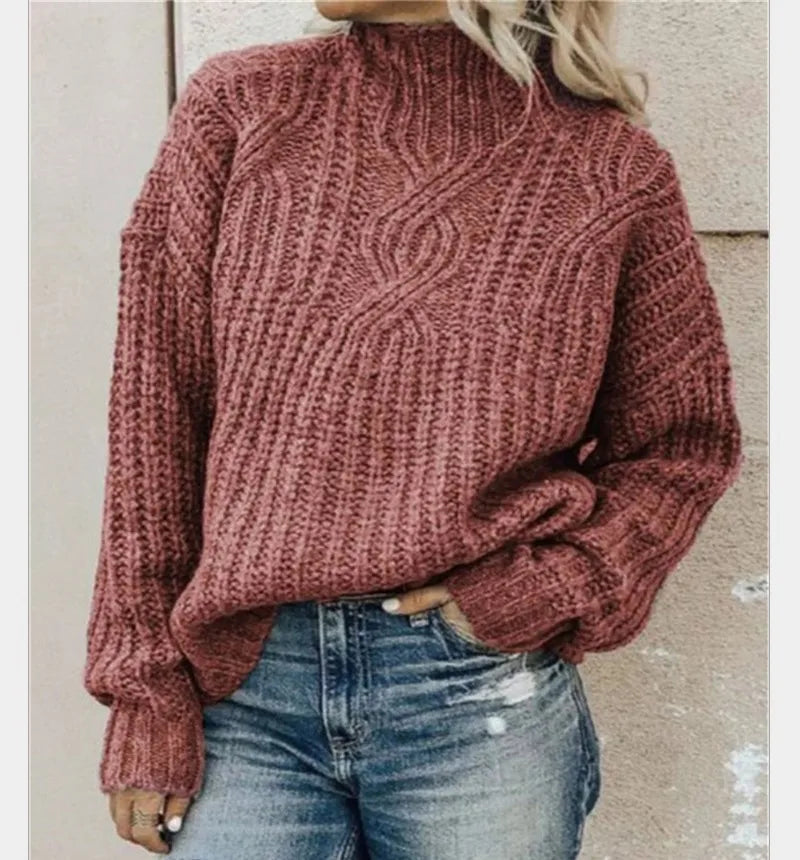 Knit Aura™ | Women's Cozy Knitted Pullover | Soft Fabric, Relaxed Fit & Stylish Design