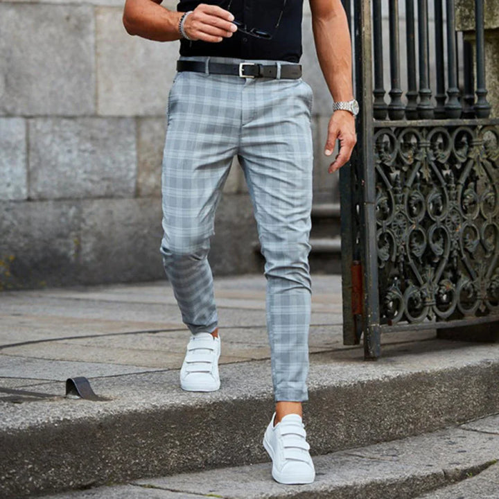 Plaid Taper™ | Men's Slim-Fit Trousers | Plaid Pattern, Tapered Leg, Smart Casual Style