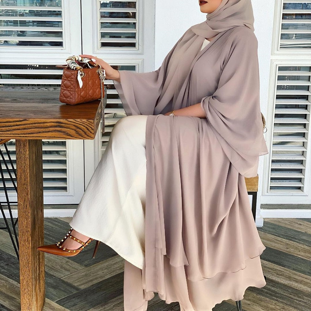 Abaya Set with Headscarf for Women - Modest Wear, Lightweight Fabric, Comfortable Fit