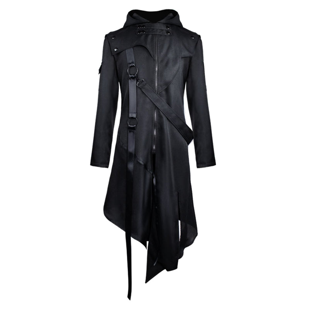 Gothic Raven™ | Men's Gothic Hooded Trench Coat | Durable Fabric, Stylish Design & Adjustable Fit