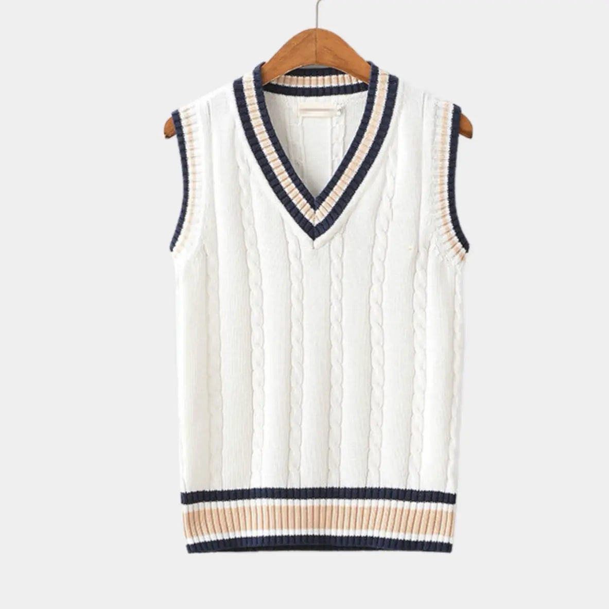 Ashmere | Mens Knitted Sweater Vest V-Neck Sleeveless Jumper for Old Money Style & Preppy Layering – Cricket & Heritage Looks