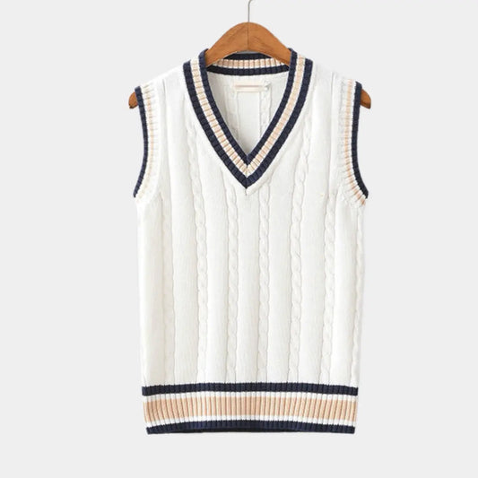 Ashmere | Mens Knitted Sweater Vest V-Neck Sleeveless Jumper for Old Money Style & Preppy Layering – Cricket & Heritage Looks