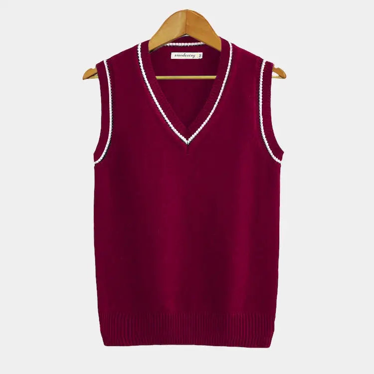 Ashmere | Mens Knitted Sweater Vest V-Neck Sleeveless Jumper for Old Money Style & Preppy Layering – Cricket & Heritage Looks