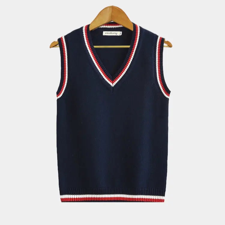 Ashmere | Mens Knitted Sweater Vest V-Neck Sleeveless Jumper for Old Money Style & Preppy Layering – Cricket & Heritage Looks