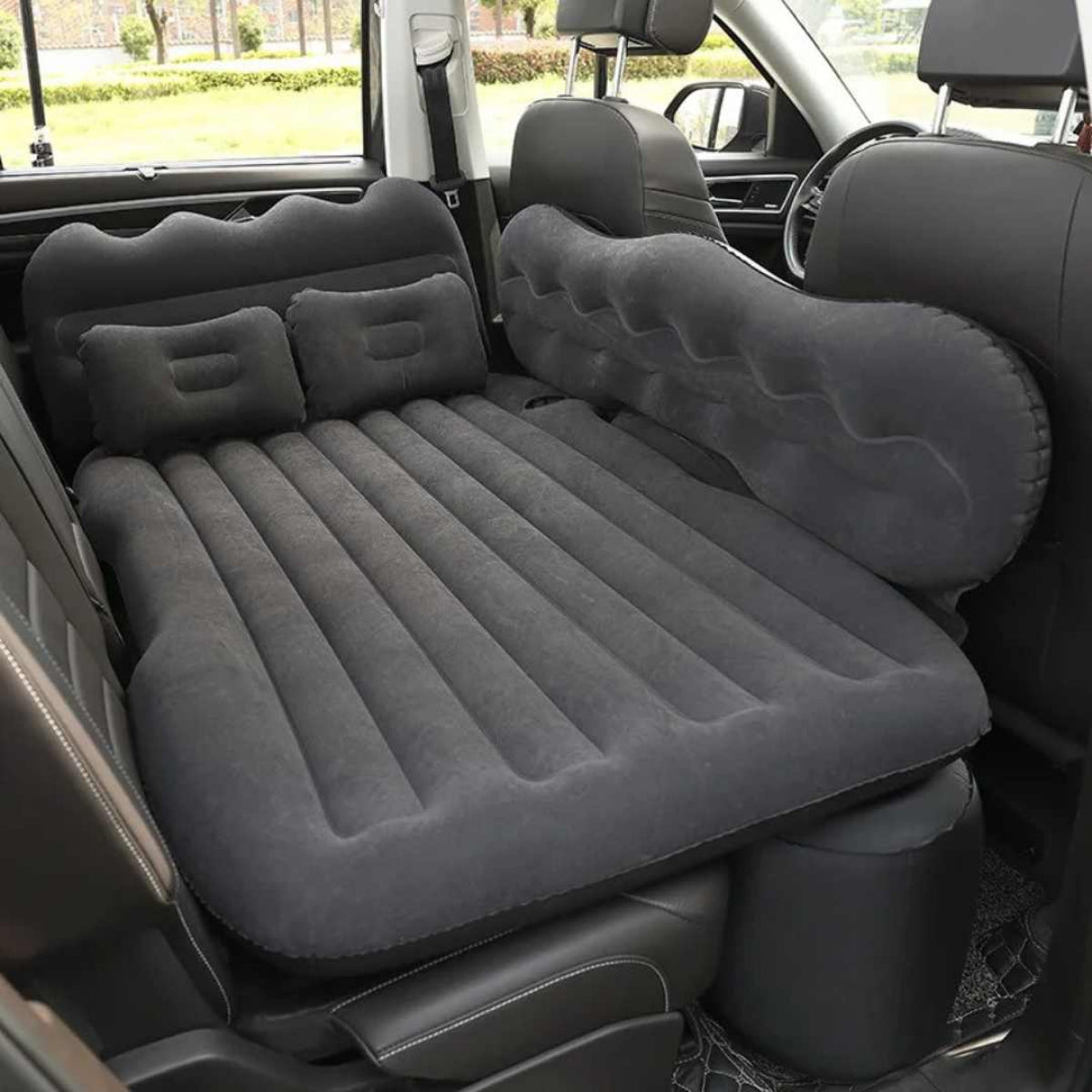 Inflatable Car Air Mattress Bed โ Universal Car Mattress with 2 Pillows, Ideal for Car Camping and Road Trips
