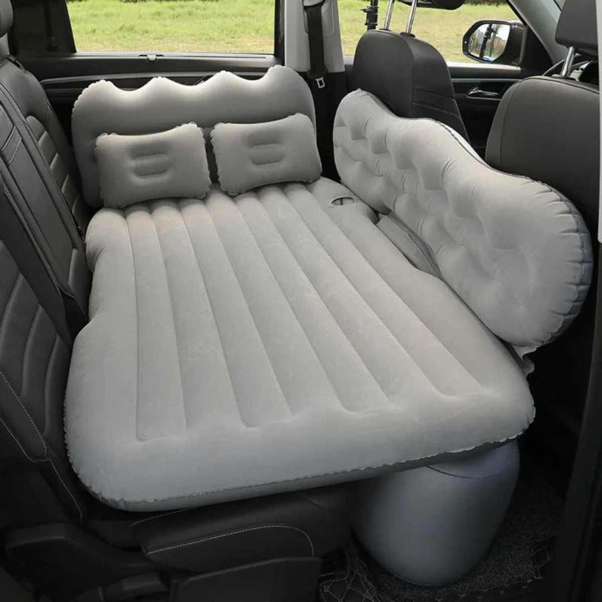 Inflatable Car Air Mattress Bed โ Universal Car Mattress with 2 Pillows, Ideal for Car Camping and Road Trips