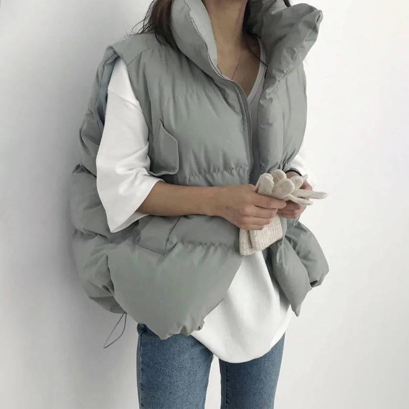Puffer Luxe™ | Women's Quilted Puffer Vest | Water-Resistant, Lightweight, High Collar for Warmth