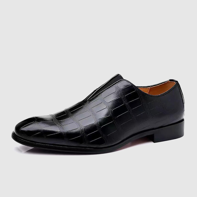 Stone Pattern™ | Men's Leather Oxford Shoes | Genuine Leather, Stylish Stone Design & Comfortable Fit