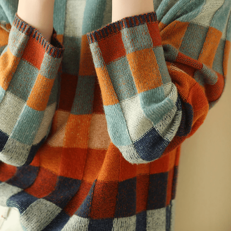 Cozy Couture™ | Women's Cashmere Patchwork Turtleneck | Soft, Warm Fabric, Stylish Design & Comfortable Fit