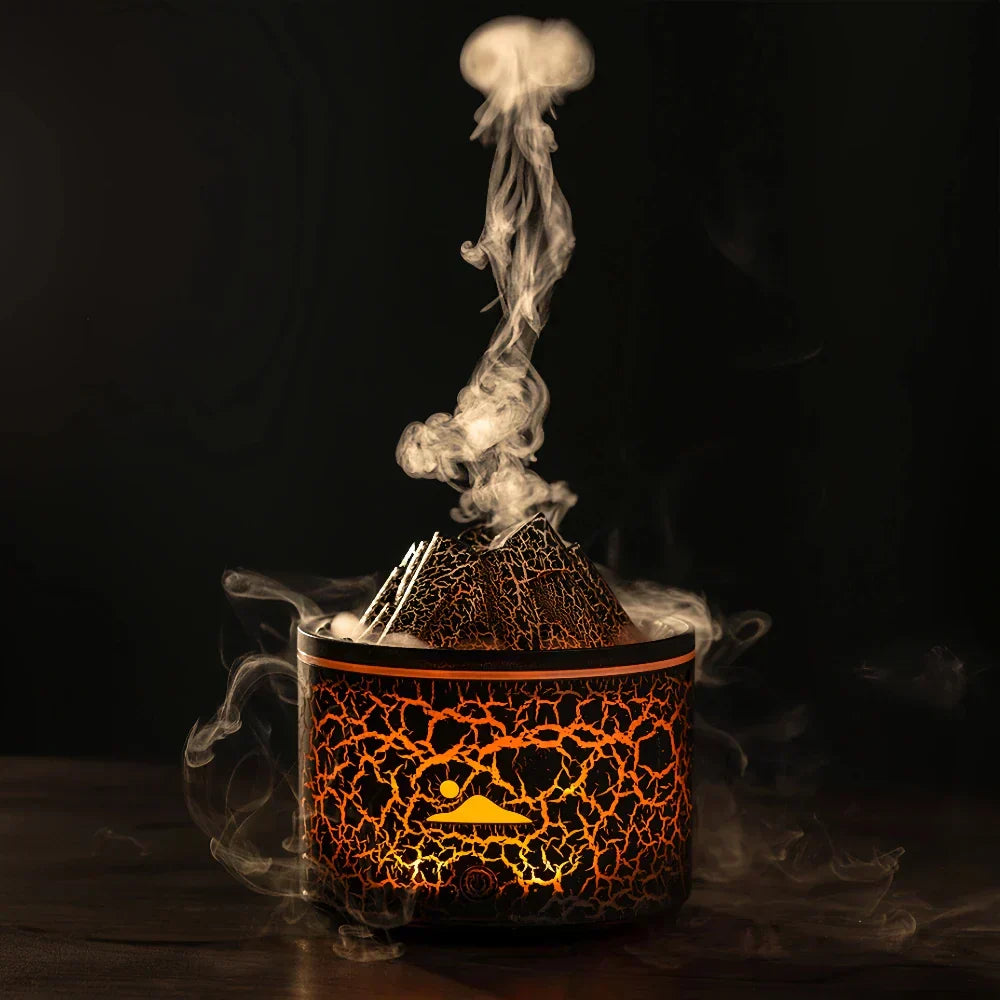 LED Volcano Humidifier with 7-Color Night Light for Home, Office & Bedroom Use