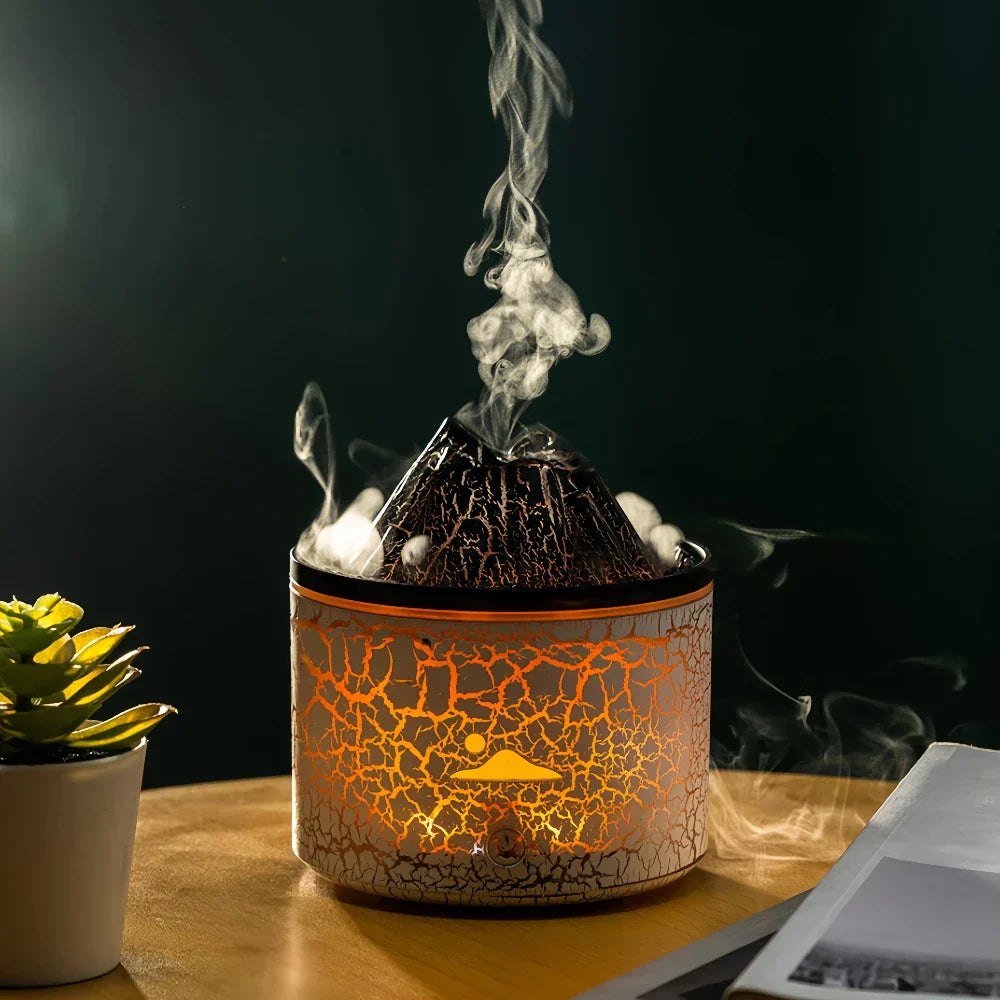 LED Volcano Humidifier with 7-Color Night Light for Home, Office & Bedroom Use