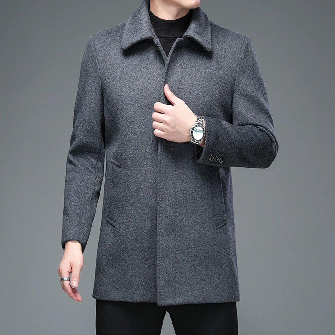 WarmGuard™ | Men's Mid-Length Jacket | Insulated, Water-Resistant Fabric & Adjustable Hood