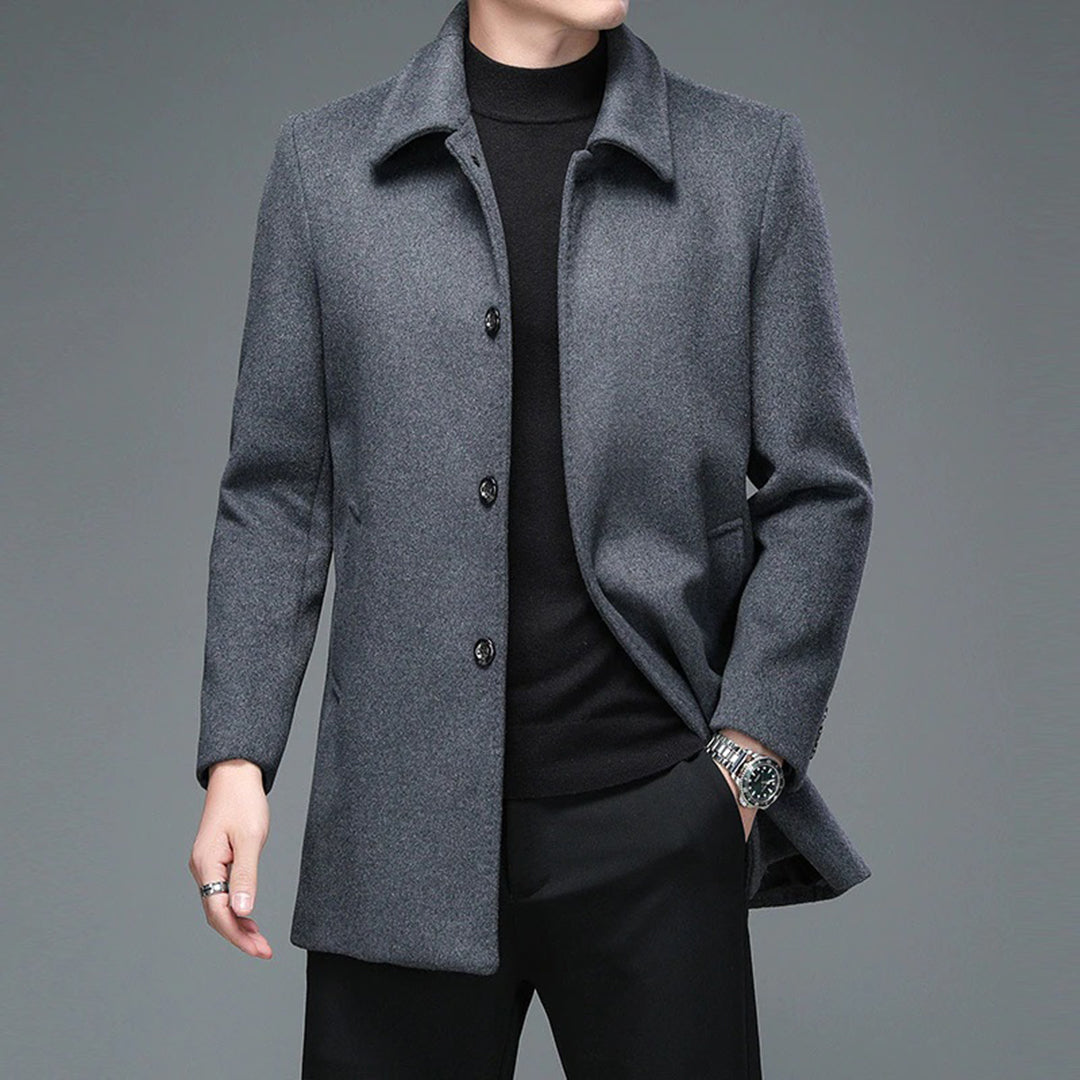 WarmGuard™ | Men's Mid-Length Jacket | Insulated, Water-Resistant Fabric & Adjustable Hood