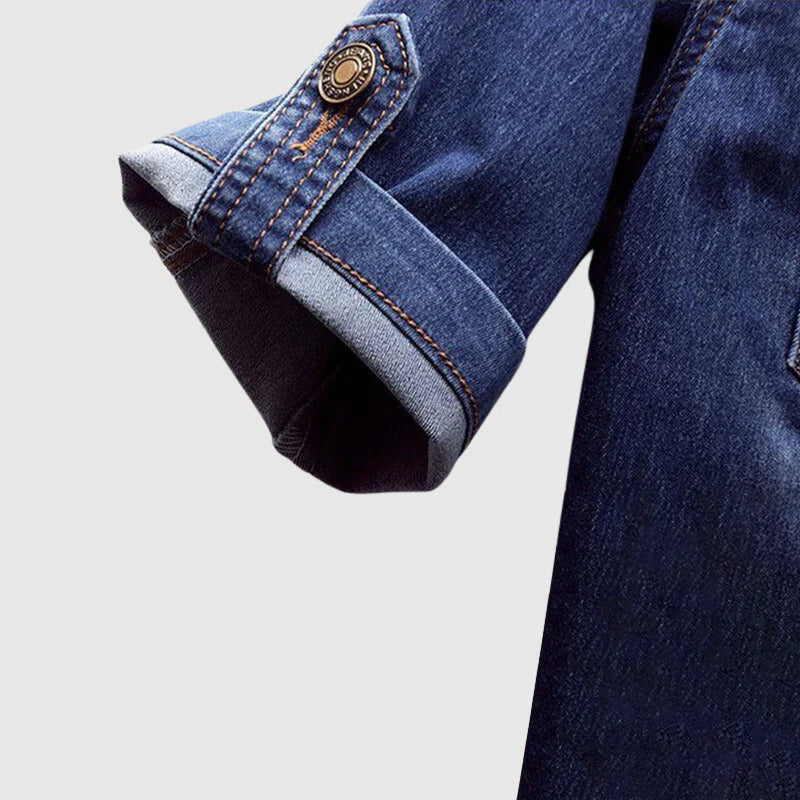Tassou Denim™ | Women's Short Sleeve Denim Jacket | Lightweight, Casual Fit, Distressed Design & Versatile Style