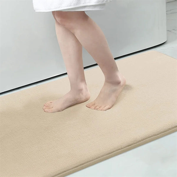 Memory Foam Bath Mat Non-Slip Rug beig