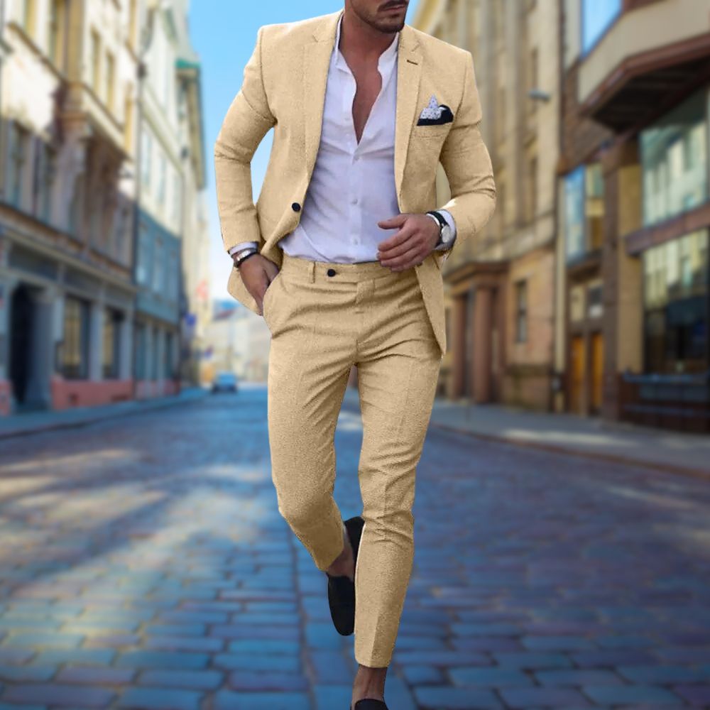 Suit Moderno™ | Men's Slim Fit Suit | Tailored All-Season Design, Breathable Fabric & Contemporary Style