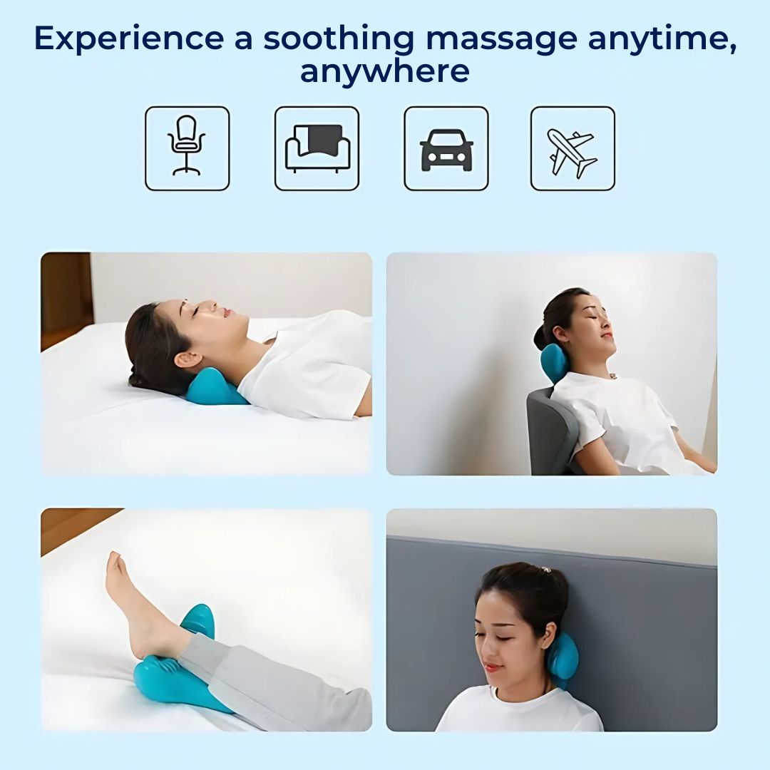 Chiropractic Neck Pillow for Pain Relief and Improved Posture - Neck Stretcher for Better Sleep and Comfort