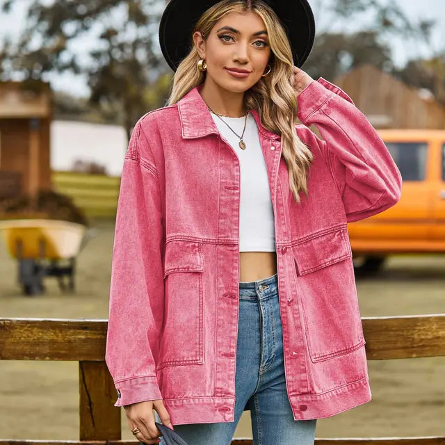 Denim Aura™ | Women's Stylish Denim Jacket | Lightweight, Distressed Design & Comfortable Fit