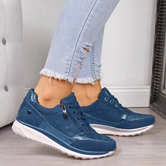 ComfortStride™ | Women's Orthopedic Sneakers | Breathable Fabric, Zipper Closure & Supportive Design