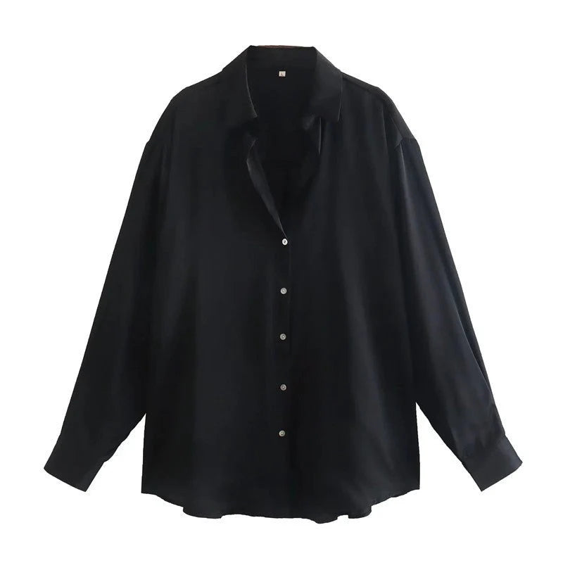 Silk Satin Aura™ | Women's Colorful Blouse Top | Luxurious Silk, Soft Satin Fabric, Stylish Design