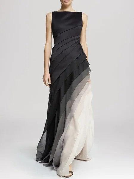 LuxeGlimmer™ | Women's Satin Evening Dress | Soft Fabric, Sleeveless Design & Flattering Silhouette