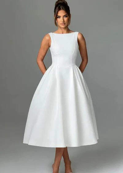 Midi Luxe™ | Women's Classic Midi Dress | Soft Fabric, Flattering Silhouette & Versatile Style