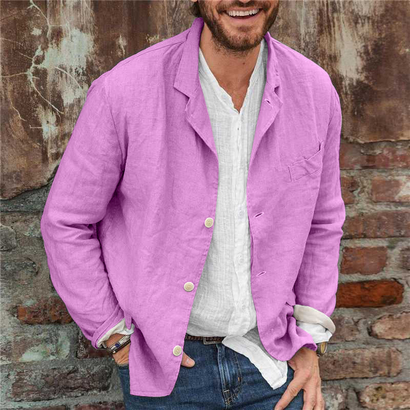 Merivo | Mens Casual Linen Blazer Lightweight Unlined Summer Jacket Smart Look for Jeans, Office or 60s-Inspired Outfits
