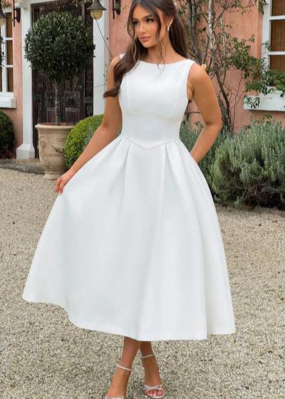 Midi Luxe™ | Women's Classic Midi Dress | Soft Fabric, Flattering Silhouette & Versatile Style