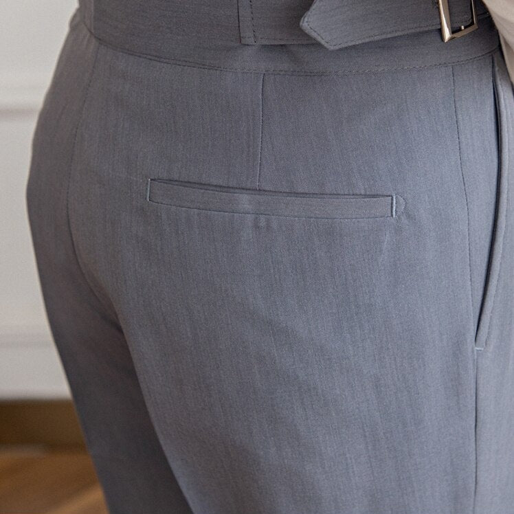 TailorFlex™ | Men's High-Waisted Trousers | Tailored Fit, Pleated Front & Adjustable Side Buckle