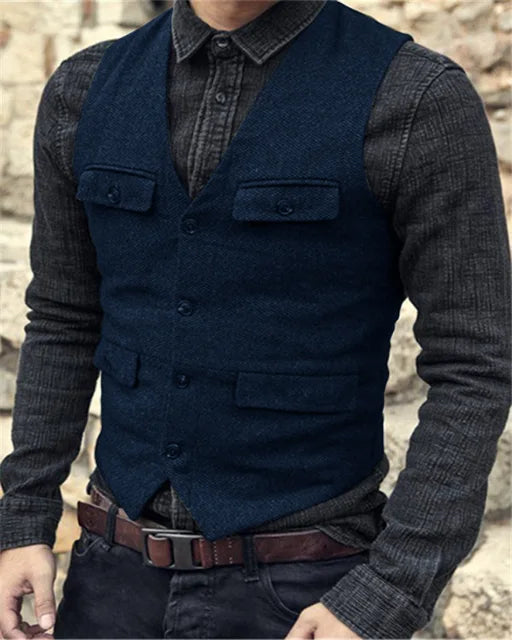 Gilet Vintage™ | Men's Single-Breasted Vest | Lightweight Fabric, Stylish Design & Comfortable Fit