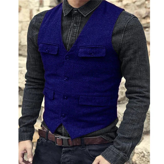 Gilet Vintage™ | Men's Single-Breasted Vest | Lightweight Fabric, Stylish Design & Comfortable Fit