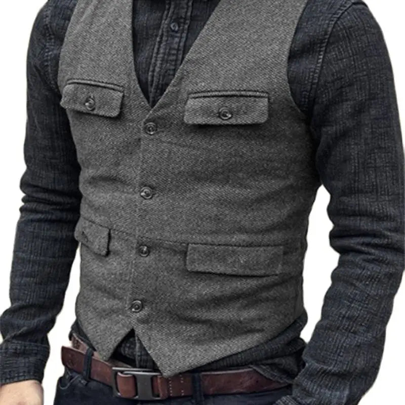 Gilet Vintage™ | Men's Single-Breasted Vest | Lightweight Fabric, Stylish Design & Comfortable Fit