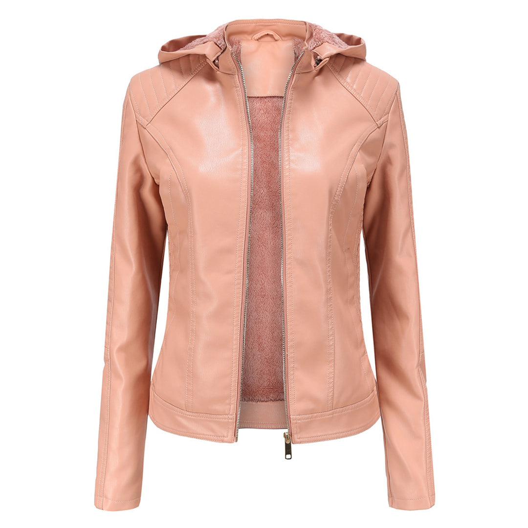 Hooded Luxe™ | Women's Jacket with Detachable Hood | Lightweight, Water-Resistant Fabric & Stylish Design