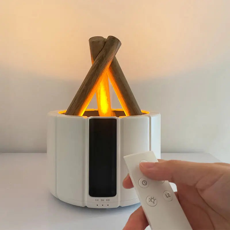 7 Color Cozy Campfire Design Humidifier for Home & Office – Decorative Healthfire Aroma Diffuser with LED Light