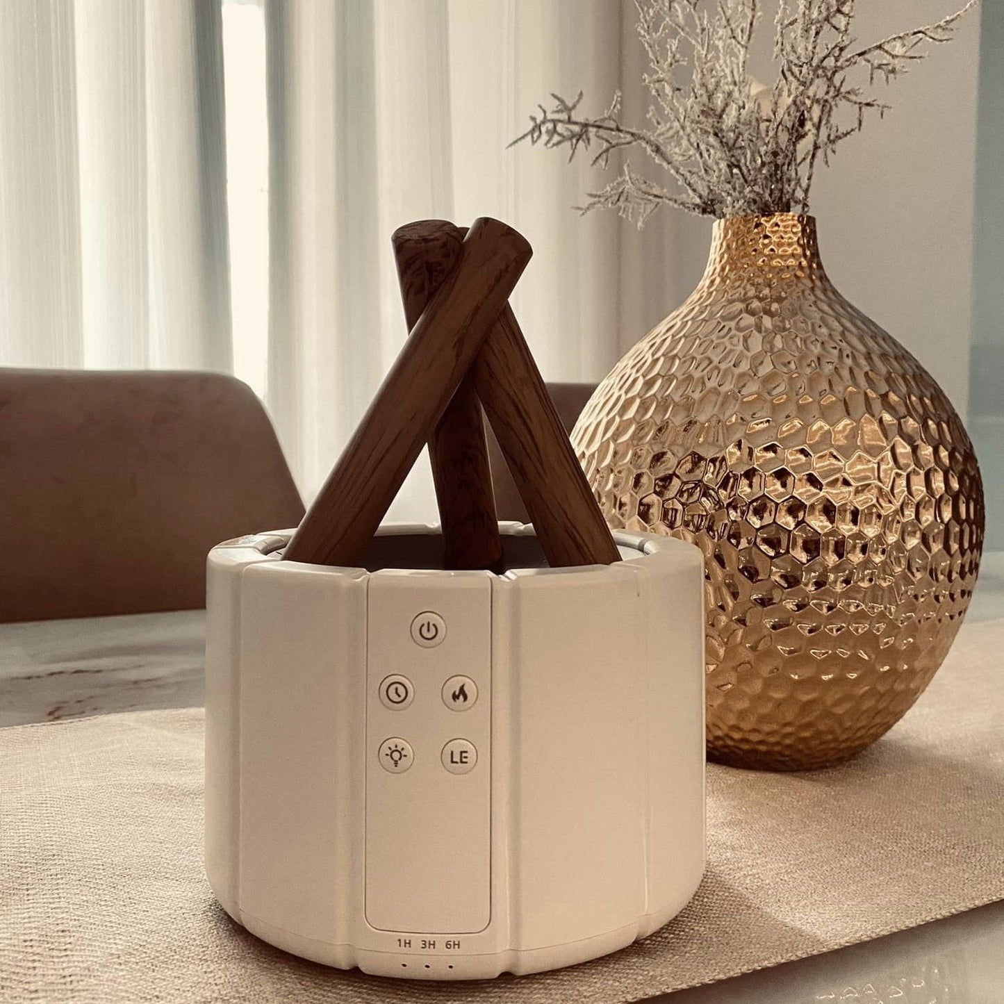 7 Color Cozy Campfire Design Humidifier for Home & Office – Decorative Healthfire Aroma Diffuser with LED Light
