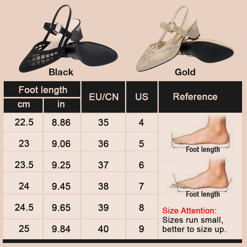 Pointy Toe Ankle Strap Sandals | Rhinestone Accents, Stylish Design, Comfortable Fit for Women