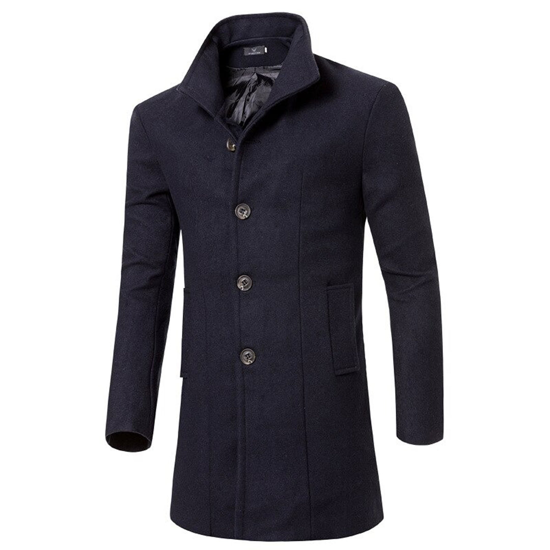 Trench Noir™ | Men's Warm Trench Coat | Notch Collar, Water-Resistant Fabric & Stylish Design