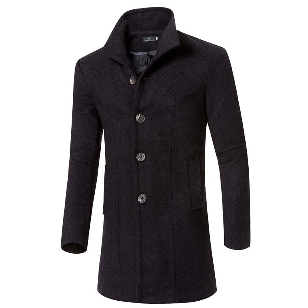 Trench Noir™ | Men's Warm Trench Coat | Notch Collar, Water-Resistant Fabric & Stylish Design