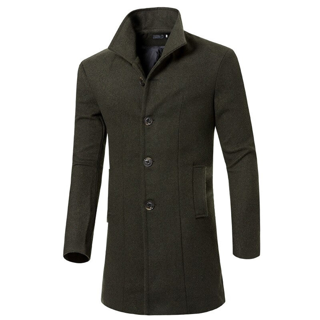 Trench Noir™ | Men's Warm Trench Coat | Notch Collar, Water-Resistant Fabric & Stylish Design